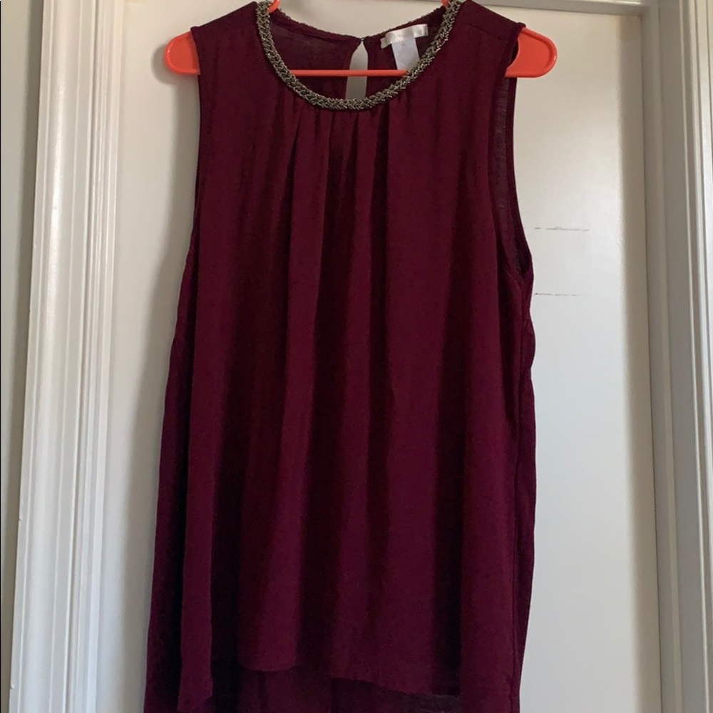 Maroon Design History Tank top